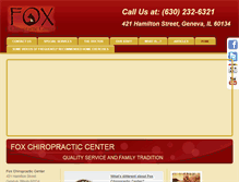 Tablet Screenshot of foxchiropractic.com
